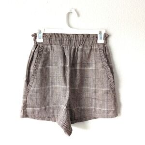Shein Ruffled Plaid Pocket Shorts - High Rise - Size Small